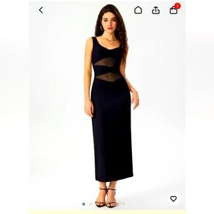 Black Dress with see through panels